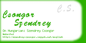 csongor szendrey business card